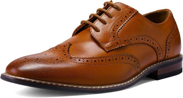 men Dress Shoes Formal Business Classic Lace Up Wingtip Oxford Shoes