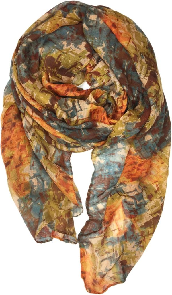 Ladies/Women's Lightweight Floral Print/Solid Color mixture Shawl Scarf For Spring Summer season
